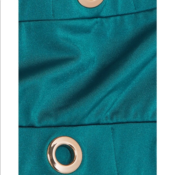 Oye Swimwear Arya Grommet Bandeau Bikini in Teal - Picture 5 of 15